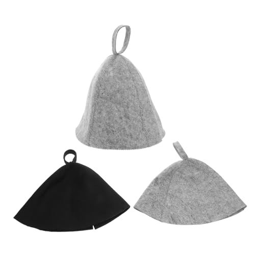 FOMIYES 3 Stück Teiliges Sauna Hut aus Robustem Wollfilz Schnell Trocknend Weich und Haarfreundlich Vielseitig Einsetzbar für Damen und Herren als Banja Mütze und Saunazubehör Zuhause von FOMIYES