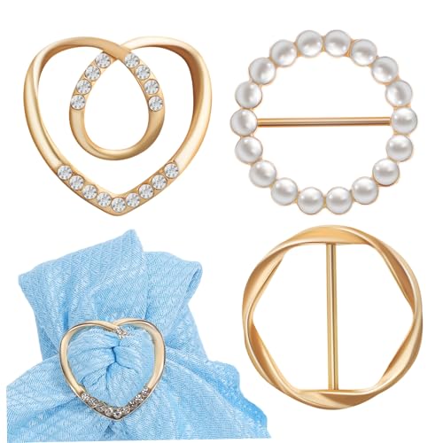 FOMIYES 3 Stück Teiliges Schalclips für Damen Minimalistische Brosche mit Halterung für Shirts Schals Modisches Accessoire für Kleidung Styles von FOMIYES