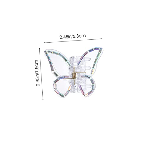 FOMIYES 3 Stück Teiliges Schmetterling Haarklammern mit Perlen und Strass Kleine Stabile Haarspangen für Frauen Vielseitig Einsetzbar zum Fixieren von Dickem und Feinem Haar Haarschmuck von FOMIYES