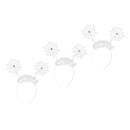 FOMIYES 3 Stück Teiliges Schneeflocken Haarreif Haarband Weihnachts Haarschmuck Party Haaraccessoire Mädchen Festlich Komfortabel von FOMIYES