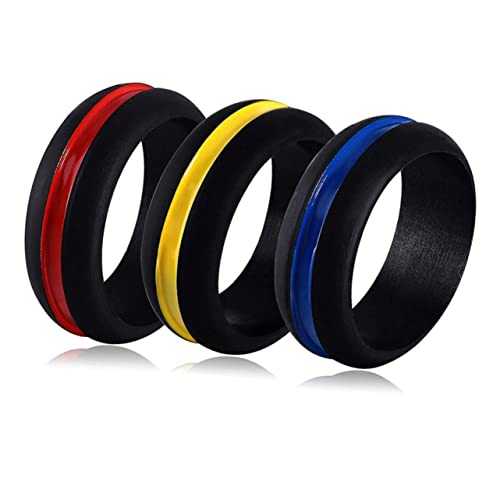 FOMIYES Silikon Paarringe 3 Stück für Männer und Frauen Eleganter Fingerring Langlebiger Schmuckring für Verlobung Hochzeit und Besondere Anlässe von FOMIYES