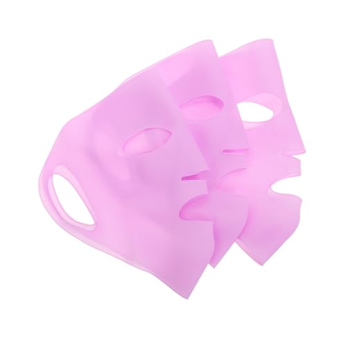 FOMIYES 3 Stück Teiliges Silikon Gesichtsmaske mit Elastischen Ohrschlaufen Wiederverwendbar Hautfreundlich für Feuchtigkeitsspendende Gesichtspflege und Verbesserte Hautelastizität von FOMIYES