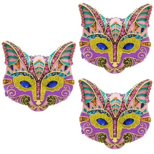FOMIYES 3 Stück Tier Brosche Farbigem Emaille Katzen für Jacken Taschen und Schals Perfektes für Frauen und Mädchen Einzigartiger Mode Accessoire von FOMIYES