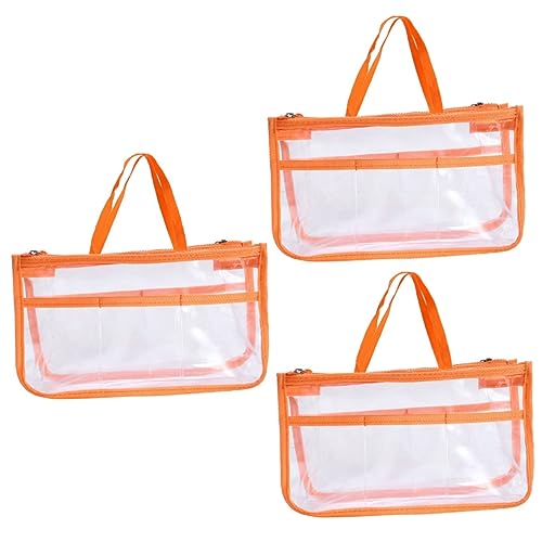 FOMIYES 3 STK Klare Schminktasche Klarer Kosmetikkoffer Kosmetiktaschen Für Damen Make-up-etui Damen Kosmetiktasche Kosmetik-Organizer Damen Schminktasche Tasche in Tasche Tragbar Fräulein von FOMIYES