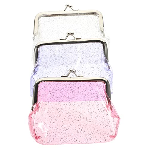 FOMIYES 3 Stück Transparentes Münzgeldbörse Dazzle Farben Praktischer für Münzen Schlüssel Earbuds für Frauen von FOMIYES