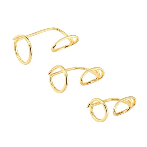 FOMIYES 3 Stück Verstellbare Nagelringe Kupfer Fingernagel Schmuck Offener Fingerring für Damen Vielseitiger Nageldekorations und Nail Accessories Fingerschmuck von FOMIYES