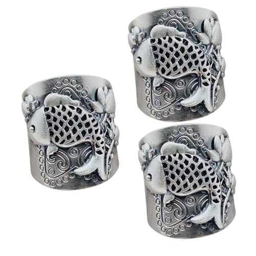 FOMIYES 3 Stück Vintage Lotus Ring für Frauen Verstellbarer Stilvoller Finger Ring für an Freundinnen Hochzeiten und Besondere Anlässe von FOMIYES