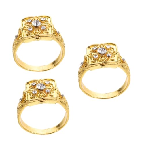 FOMIYES 3 Stück Vintage Verlobungsring für Frauen mit Geheimem Fach Geschnitzt Micro Strasssteine Flexibler Flip Deckel Vielseitiger Schmuck im Retro Stil Eleganter Ring für Besondere von FOMIYES