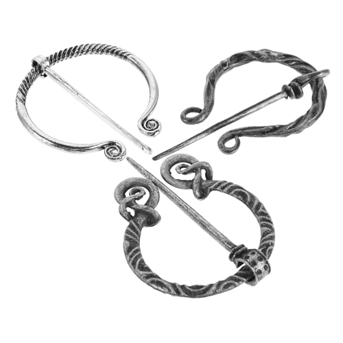 FOMIYES 3 Stück Vintage Viking Brosche Set Set Renaissance Cloak Pin Langlebige Brosche für Kostüme Schals und Tägliches Tragen Inspiriert von Historischen Motiven von FOMIYES