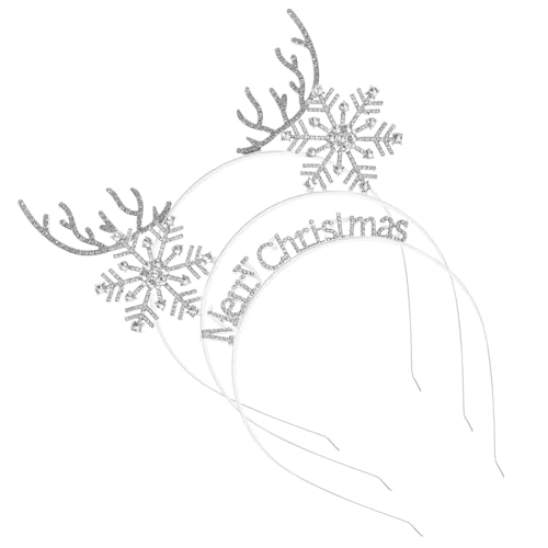 FOMIYES 3 Stück Weihnachtsgeweih-Schneeflocken-Stirnband 3tlg Weihnachtsstirnband für frauen Weihnachten christmas headband weihnachts haarreifen Ohr Stirnband Weihnachts-Haarschmuck von FOMIYES