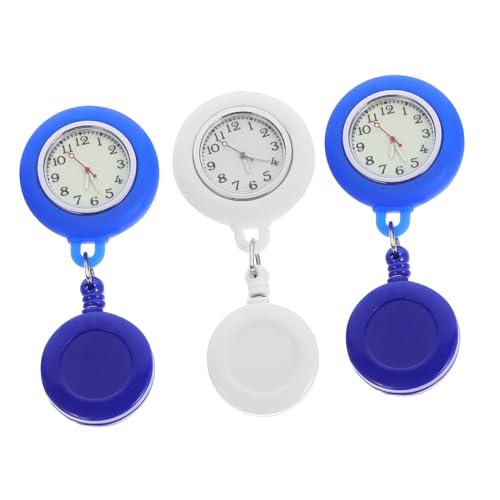 FOMIYES 3 Stück der Krankenschwestern einziehbar Taschenuhr Sanitäter Uhren Ärzte Armbanduhr Herren Krankenschwester Uhr Dehnbare Uhr von FOMIYES