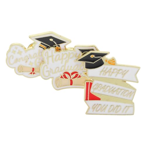 FOMIYES 3stücke Abschlussbrosche Emaille Für Schal Strickjacke Tasche Schmuck Revers Absolvent Abschluss Feier Party Kindergarten Souvenir von FOMIYES