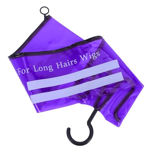 FOMIYES 3 Stücke Teiliges Perückentaschen mit Aufhänger und Staubdicht Transparentes Pvc-material Vielseitiger Haarverlängerungs-organizer für Reisen Zuhause Salon mit Haken von FOMIYES