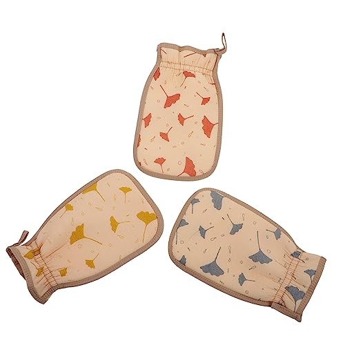 FOMIYES 3 Teiliges Badetuch Körperschrubber Peeling Waschhandschuh Peeling Handschuh Schlammbadehandschuhe Handtuch Zum Duschen Wiederverwendbare Hauttücher Schrubbhandschuhe von FOMIYES