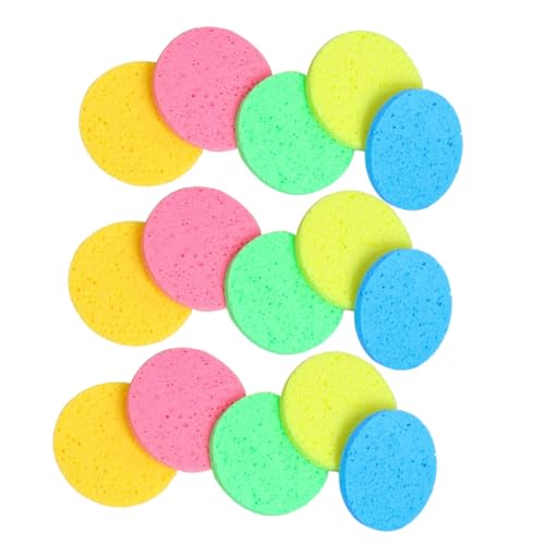 FOMIYES 30 Stck Teiliges Komprimierte Gesichtsschwämme aus Zellulose Runde Makeup Entferner Schwämme Sanfte Gesichtsschwämme zum Porentiefenreinigen Peeling und Make Up Entfernen von FOMIYES