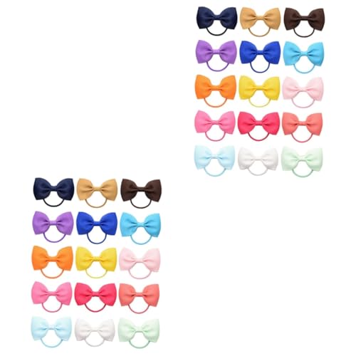 FOMIYES 30 Stk Schmetterlingsgummiband baby mädchen dekor Haarschmuck Baby-Dekor Tiara Mädchen Haarseil Bowknot-Haarring Europäisch und amerikanisch Kopfbedeckung schmücken Kind Polyester von FOMIYES