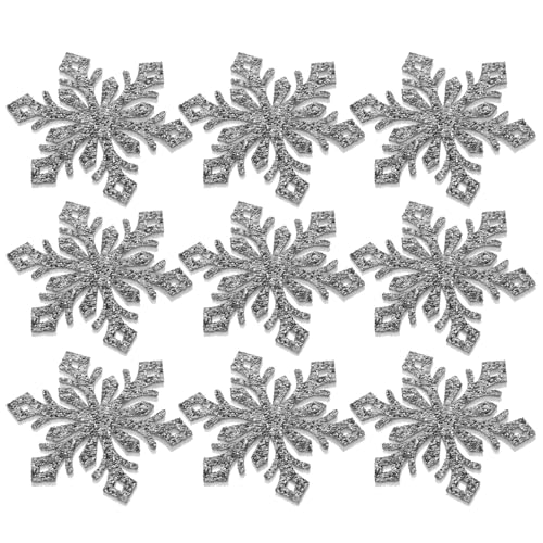 FOMIYES 30 Stück Teiliges Schimmernde Schneeflocken Haarspangen Silberfarbene DIY Haarschmuck Zubehör Langlebig und Praktisch für Mädchen zum Basteln von Haarclips Taschen von FOMIYES