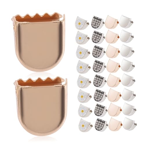 FOMIYES 32 Stück Teiliges Schnürsenkelverschluss Langlebigen Eisendaisy-blumen-clips Wiederverwendbar und Einfach zu Bedienen Passend für Sneaker Mädchen Teens Schnelles An Ausziehen von FOMIYES