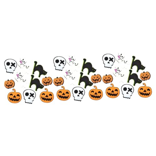 FOMIYES 36 Stk Halloween-Kostümzubehör Geister-Patch Karikatur halloween basteln halloween dekoration filzchips selber machen DIY Filzstoff Handbuch Filzblatt Tuch gefühlt von FOMIYES