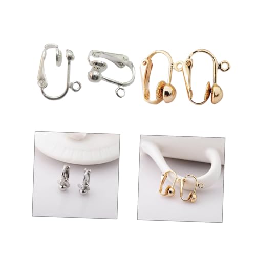 FOMIYES 36 Stück Teiliges Damen Ohrclips Ohrloch Stecker Ohrringe in Silber und Gold Kleine Runde Ohrringclips Flacher Rückseite Allergiefrei Rustbeständig für Alltag und Besondere von FOMIYES