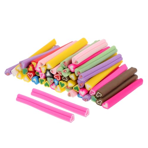 FOMIYES 50 Stück 3d Nagelkunst Aufkleber Maniküre Stäbchen Für Selbstgemacht Nageldekoration 5 Stück 50mm Liebe Herz Stil Lebendige Farben Und Muster Für Kreative Nailart von FOMIYES