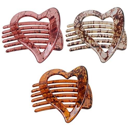 FOMIYES 3stücke Herzform-haarnadeln Zarte Haarspangen Haarnadeln Haarclips Mädchen-kopfschmuck Für Alltag Und Partyfrisuren von FOMIYES
