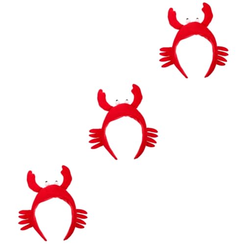 FOMIYES 3St Hummer- und Krabben-Stirnband Stirnbänder mit Langustenkrallen antenne kopfstück kinder haarreif tierohren haarreif kinder Stofftiere Haargummi interessanter Kopfschmuck Pop von FOMIYES