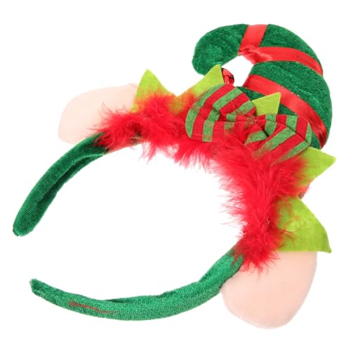 FOMIYES 3st Glocken Haarband Weihnachtselfenmütze Elfen-stirnband Mit Ohren Weihnachts-haarschmuck Weihnachtskostüm-kopfbedeckung Elfen-cosplay-haarreifen Damen Hut Kind Feder Kleidung von FOMIYES