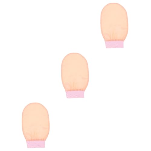 FOMIYES 3 Schlamm Badetuch Schrubber Peeling Handschuh Peeling Badehandschuhe Peeling Handschuh Duschhandschuhe Duschhandschuh Badehandschuhe Badetuch Rosa von FOMIYES