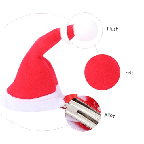 FOMIYES 3St Weihnachtskopfclip Weihnachtsspangen Weihnachtsgeschenke für Kinder Haarnadel Haarklammer Hut Haarspangen Weihnachtskopfschmuck Weihnachten Kopfbedeckung Rotkäppchen von FOMIYES