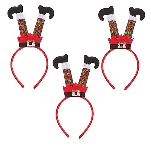 FOMIYES 3St Weihnachtsstirnband Bands Stirnbänder für Damen Weihnachten Weihnachtskulisse Weihnachtsdekorationen weihnachtsverkleidung weihnachts verkleidung Haarreiber Haarzubehör Vlies von FOMIYES