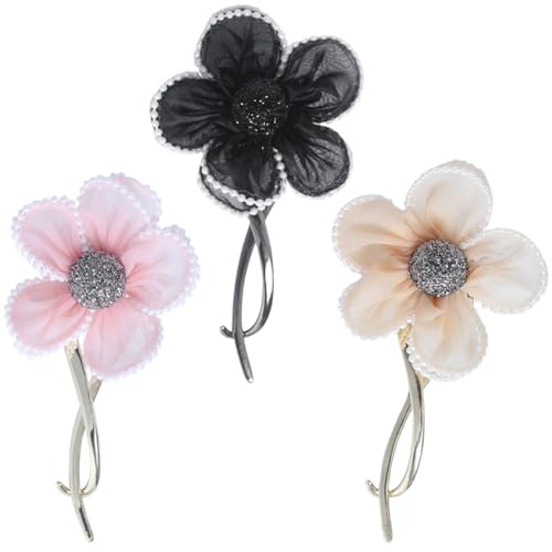 FOMIYES 3stücke Blumenhaarspange Blume Haar Haarspange Haar Brötchen Halter Clips Haarschmuck Für Frauen Blumenhaarknotenspange Blumenhaarknotenhalter Blumenhaarknotenklammer von FOMIYES