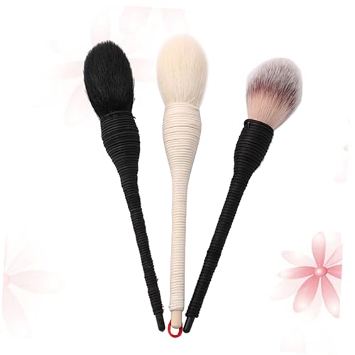 FOMIYES 3st Make-up Pinsel Schminkpinsel Make-up-pinsel Aus Wolle Make-up-tools Aus Wolle Kosmetikpinsel Puderpinsel Wolle Rattan Bambus Einfach von FOMIYES