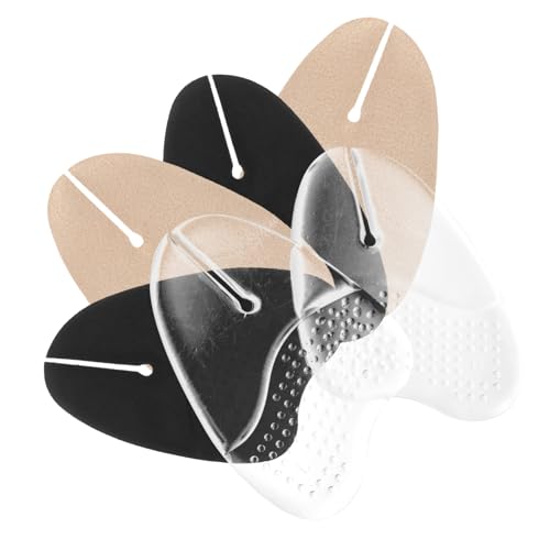 FOMIYES 3paare Transparente Zehenpolster Für Damen Rutschfeste Komfortable Sandalen-innensohlen Halbe Zehenschutzkissen Nicht Sichtbar Für Flip-flops Und Hausschuhe von FOMIYES