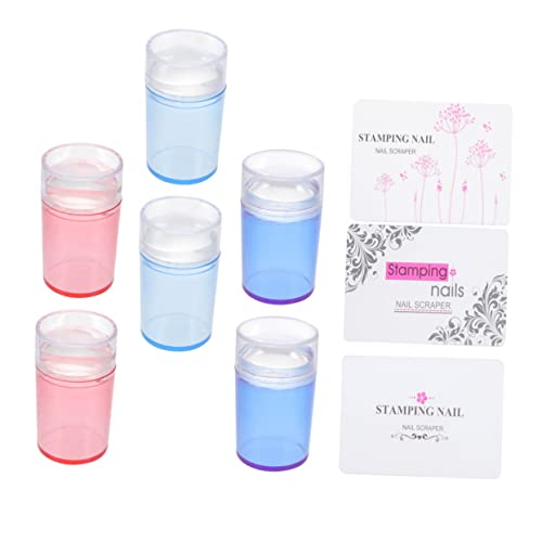FOMIYES 3sätze Transparente Maniküre-stempel Nagelstempel Nagelsiegel Maniküre-stempelwerkzeuge Maniküre-stempel Mit Deckel Für Profi Und Heimgebrauch von FOMIYES