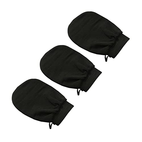 FOMIYES Peeling-handschuhe-set Badehandschuhe Handschuhe Zum Entfernen Abgestorbener Haut Badetuch Duschtuch Rückenmassagehandschuhe Für Das Körperpeeling Schwarz von FOMIYES