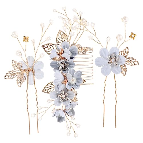 FOMIYES 3-teiliges Haarnadel-set Für Hochzeiten Haarstab Vintage-haarnadel Braut-kopfschmuck Für Frauen Zur Verlobung Oder Hochzeit Zufällige Farbe von FOMIYES