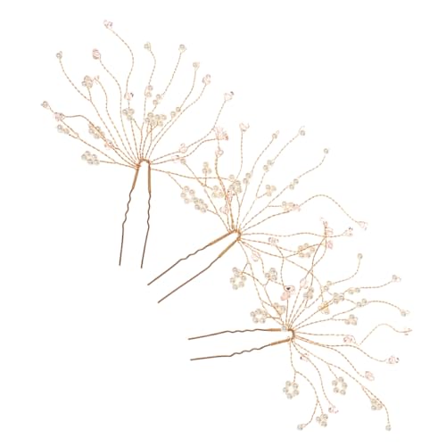 FOMIYES Elegante Hochzeit Haar 3 Stück U-form Haarstab Stick Haarnadel Für Besondere Anlässe von FOMIYES