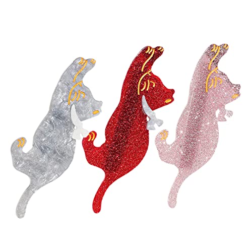 FOMIYES 3stücke Haarspangen Katze Haar Accessoires Für Frauen Mädchen Mit Acryl Entenschnabel Clip Haar Frisur Clip Styling Werkzeug Für Geburtstag Weihnachten Feste von FOMIYES