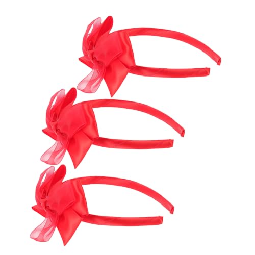 FOMIYES 3stücke Dekorative Bowknot Haarschmuck Aus Seidenstoff Zartes Schleifen-stirnband Party-haarband Performance-haarreifen Haarschmuck Mit Schleife Für Versammlungen Und Feiern von FOMIYES