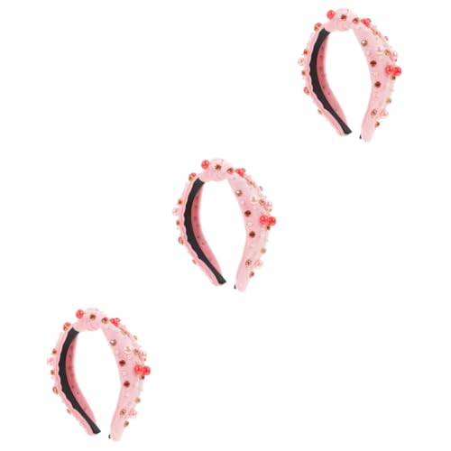 FOMIYES 3st Stirnband Stirnbänder Für Damen Haarband Haarstyling-tools Für Frauen Stirnbänder Für Frauen Kurze Haare Haarbänder Für Mädchen Strass-stirnbänder Fräulein Schmücken Perle von FOMIYES