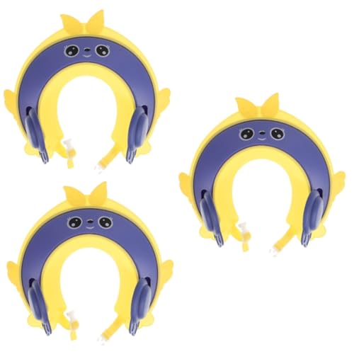FOMIYES 3stücke Einstellbare Duschhaube Zum Haarewaschen Wasserdichtes Design Für Junge Mädchen Jahre Schützt Beim Baden Leicht Zu Verstauen Transportieren Limonen-gelb von FOMIYES
