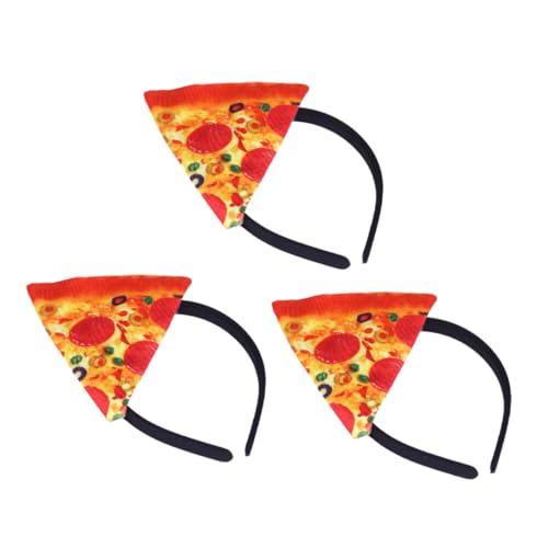 FOMIYES 3stücke Pizza-stirnband Für Halloween Ausgefallenes Stirnband Für Cosplay Lustiges Haarband Mit Pizza-motiv Haarschmuck Für Festival Süßes Stirnband Für Partys von FOMIYES