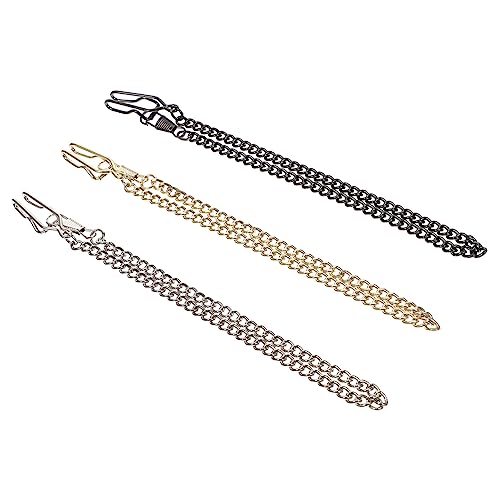FOMIYES 3stücke Taschenuhrkette Aus Eisen Mit Kette Zum Tragen Für Herren Retro-Stil Kleidungszubehör Metallkettendekor Praktisch von FOMIYES