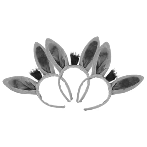 FOMIYES 3stücke Teiliges Tier Ohren Haarreif Kuscheliger Esel Kopfband Für Erwachsene Und Junge Mädchen Perfektes Accessoire Für Kostümpartys Und Festliche Anlässe von FOMIYES