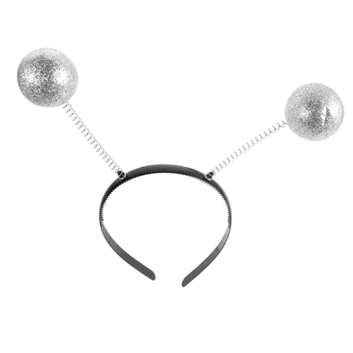 FOMIYES 3stücke Weisse Glitzer Weihnachtskugeln Haarreif Weihnachts Kopfschmuck Für Party Junge Mädchen Und Erwachsene Weiße Kugeln von FOMIYES