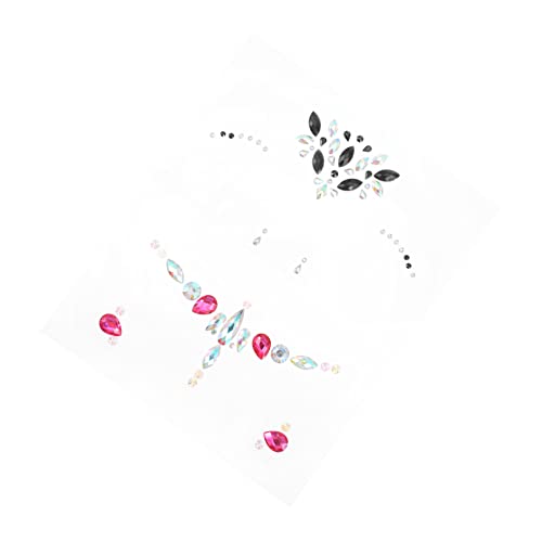 FOMIYES 4 Blätter Bunte Strasssteine Gesicht Aufkleber Glitzernde Rhinestone Tattoos für Halloween Festival Party Selbstklebend Hautfreundlich Für Erwachsene und Geeignet von FOMIYES