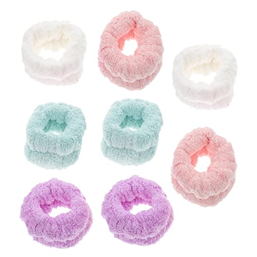 FOMIYES Gesichtswäsche Leicht Gemacht 4 Paar Handgelenk-waschbänder Saugfähige Spa-bänder Für Frauen Leichtes Atmungsaktives Fleece von FOMIYES