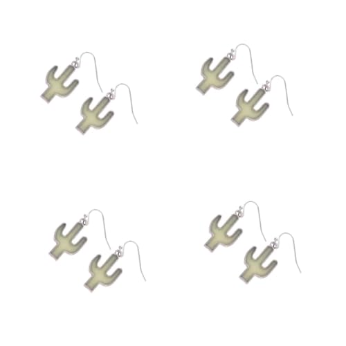 FOMIYES 4 Paare Glow In The Dark Ohrringe Damen Leichte Kaktus Ohrstecker Boho Stil Party Schmuck Komfortabel und Strahlend von FOMIYES