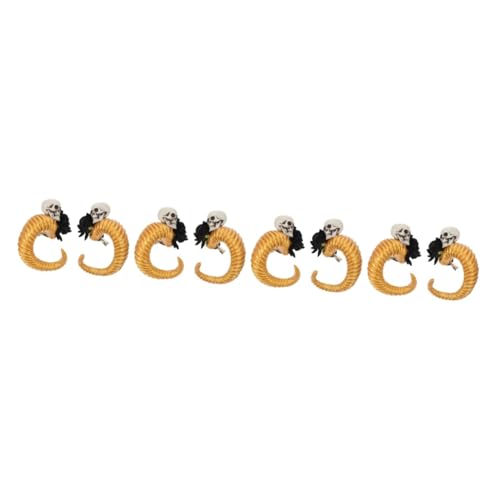 FOMIYES 4 Paare Klaue Haarnadel Cowgirl-Accessoires für Frauen Micky Haarklammern haar karneval haarschmuck Haarklemmen Hörner Haarschmuck Halloween-Haarspangen Kunststoff Golden von FOMIYES